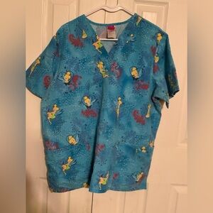 Disney Blue Short Sleeve Tee with Cartoon Print
